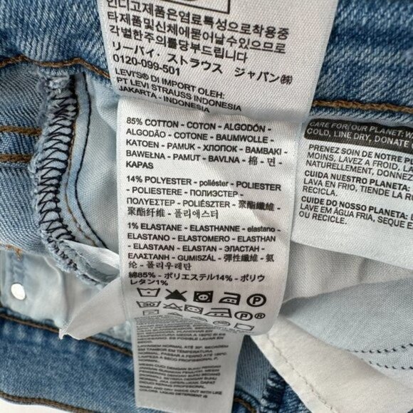 Levi's Wedgie Straight Ultra High-Rise Busted Knee Distressed 25 Button Fly Jean - Picture 9 of 9